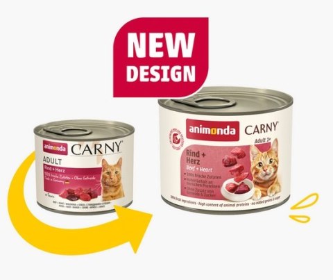 Animonda Carny Adult Wołowina + Serca puszka 200g