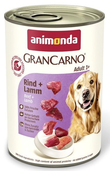 Animonda GranCarno Original Adult Rind Lamm Wołowina + Jagnięcina puszka 400g