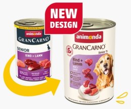 Animonda GranCarno Original Senior Rind Lamm Wołowina + Jagnięcina puszka 400g