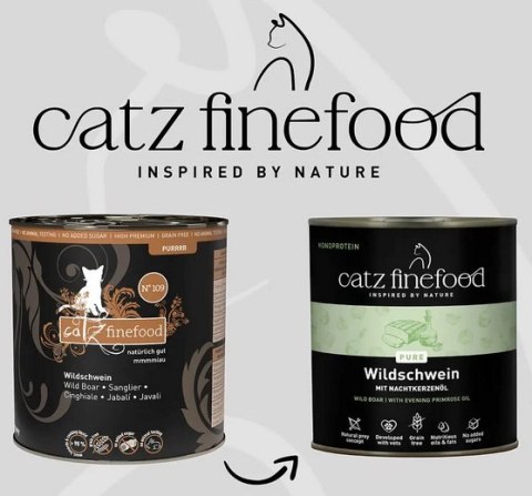 Catz Finefood Purrrr N.109 Dzik puszka 800g