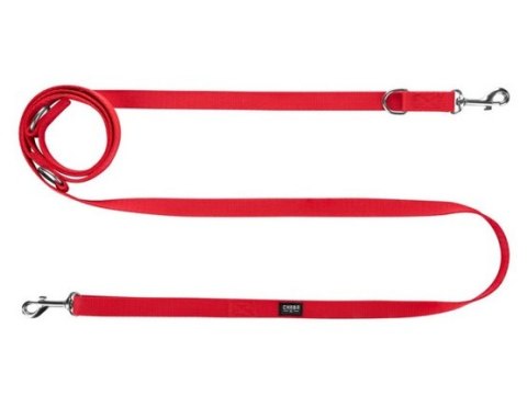 CHABA Smycz taśma regulowana S 10mm/260cm czerwona