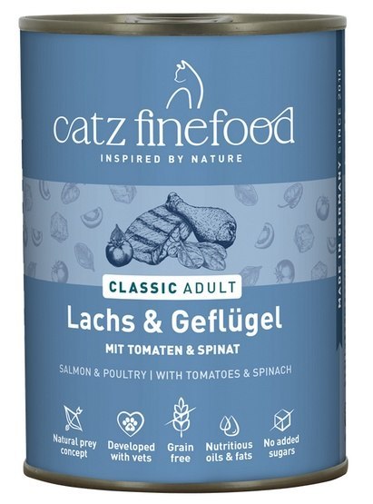 Catz Finefood Classic Łosoś i drób (N.05) puszka 400g