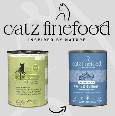 Catz Finefood Classic Łosoś i drób (N.05) puszka 400g