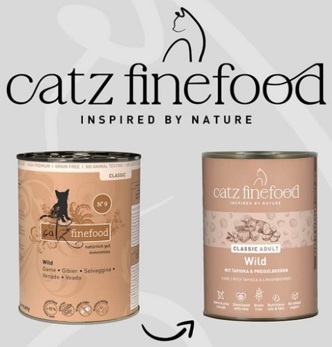 Catz Finefood Classic N.09 Dziczyzna puszka 400g
