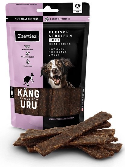 Chewies Meat Strips Soft Mini Kangur 70g