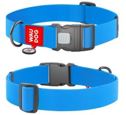 Collar Waterproof Obroża wodoodporna z QR-paszportem, plastikowy fastex, XXL 35mm/46-70cm niebieska