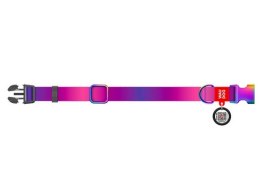 Collar WauDog Recycled Obroża nylonowa z QR-paszportem, gradient S 15mm/25-35cm fioletowy