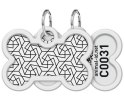 Collar WauDog Smart ID Zawieszka z QR-paszportem kość 4x3cm geometria