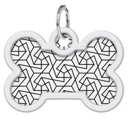 Collar WauDog Smart ID Zawieszka z QR-paszportem kość 4x3cm geometria