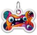 Collar WauDog Smart ID Zawieszka z QR-paszportem kość 4x3cm zębate potwory