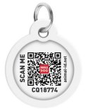 Collar WauDog Smart ID Zawieszka z QR-paszportem okrągła 3cm oko potwora