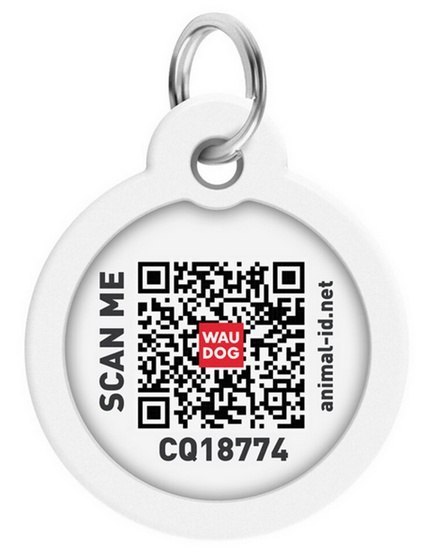 Collar WauDog Smart ID Zawieszka z QR-paszportem okrągła 3cm oko potwora