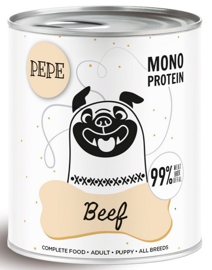 Paka Zwierzaka PEPE Beef (wołowina) puszka 800g