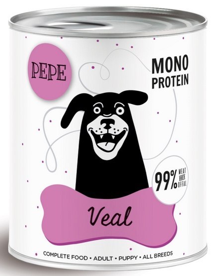 Paka Zwierzaka PEPE Veal (cielęcina) puszka 800g