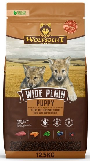 Wolfsblut Dog Wide Plain Puppy - konina i bataty 12,5kg