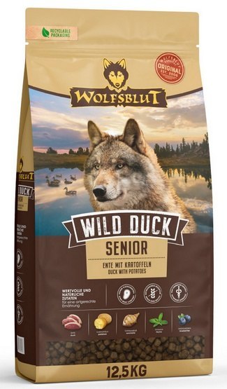 Wolfsblut Dog Wild Duck Senior - kaczka i ziemniaki 12,5kg