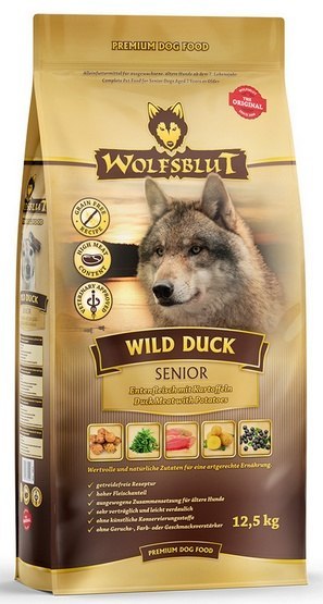 Wolfsblut Dog Wild Duck Senior - kaczka i ziemniaki 12,5kg