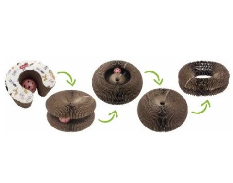 Zolux Chatouille Drapka tekturowa składana z piłką i kocimiętką