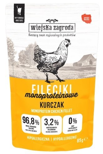 Wiejska Zagroda Kot Fileciki monoproteinowe kurczak saszetka 85g