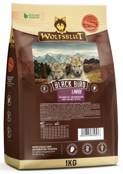 Wolfsblut Dog Black Bird Puppy Large - indyk i bataty 1kg