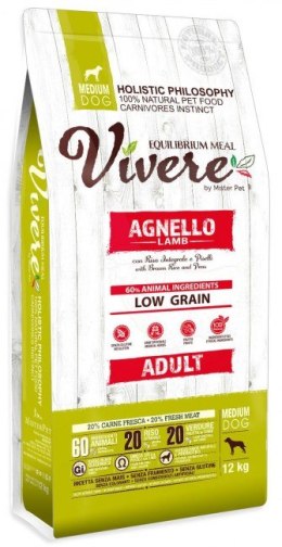Vivere Dog Medium Adult Lamb 3kg Karma Monobiałkowa z Jagnięciną