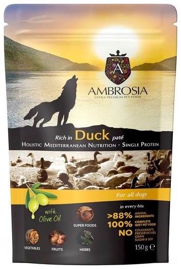 Ambrosia Dog Mediterranean Duck saszetka 150g