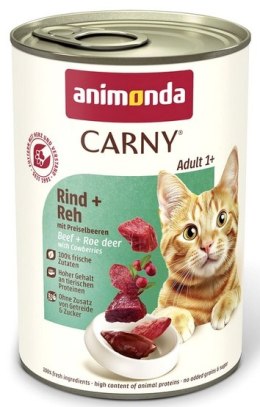 Animonda Carny Adult Wołowina, Sarnina + Borówka puszka 400g