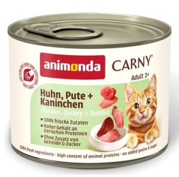 Animonda Carny Adult Kurczak, Indyk + Królik puszka 200g