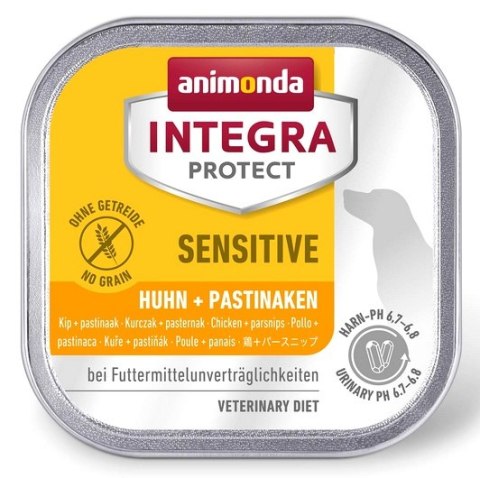 Animonda Integra Protect Sensitive dla psa kurczak + pasternak tacka 150g