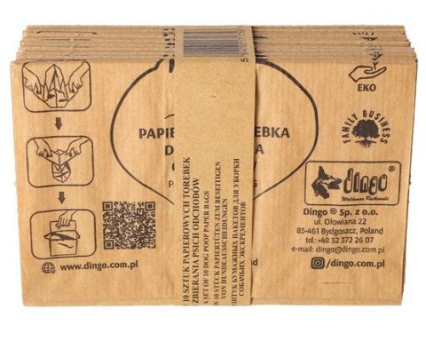 Dingo Papierowe torebki na odchody 10szt