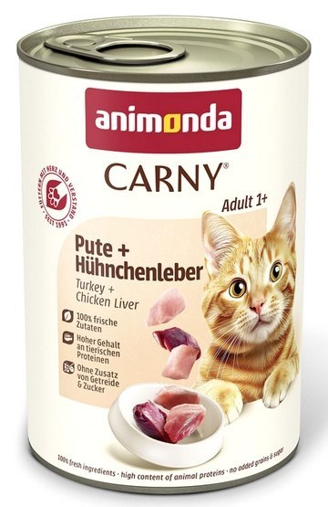 Animonda Carny Adult Indyk + Wątróbka kurczaka puszka 400g