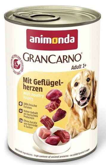 Animonda GranCarno Original Adult Geflugelherzen Drobiowe serca puszka 400g