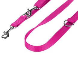 CHABA Smycz taśma regulowana S 10mm/260cm fuksja