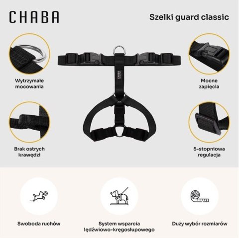 CHABA Szelki Guard M 2,0cm czarne