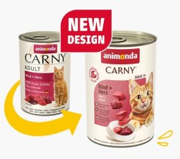 Animonda Carny Adult Wołowina + Serca puszka 400g