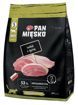 Pan Mięsko Karma sucha dla kota - indyk i gęś chrupki S 400g