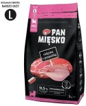 Pan Mięsko Karma sucha dla psa - dla szczeniąt cielęcina i przepiórka chrupki L 3kg