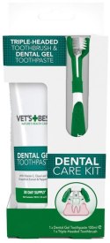 Vet's Best Dental żel + szczoteczka zestaw Adult