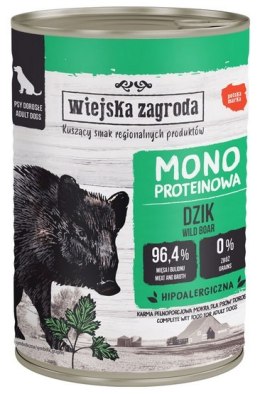 Wiejska Zagroda Monoproteinowa Dzik puszka 400g