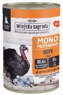 Wiejska Zagroda Monoproteinowa Indyk dla szczeniąt puszka 400g