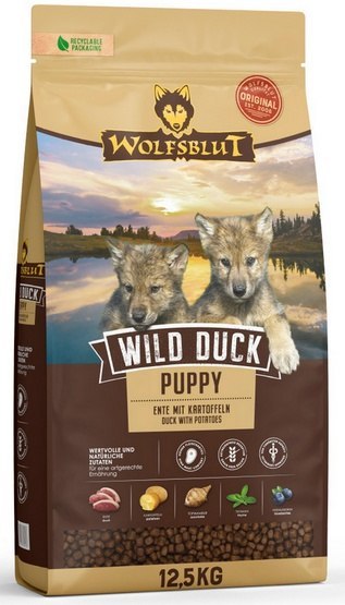 Wolfsblut Dog Wild Duck Puppy - kaczka i ziemniaki 12,5kg