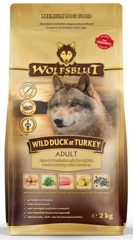 Wolfsblut Dog Wild Duck & Turkey Adult - kaczka, indyk i ziemniaki 2kg