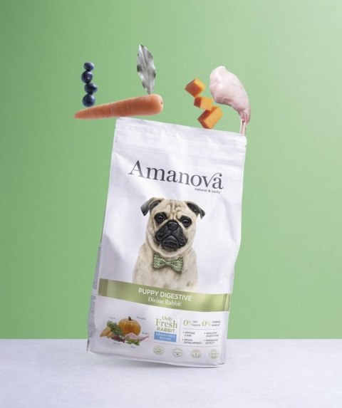 Amanova Dog Puppy Digestive Divine Rabbit - królik 2kg