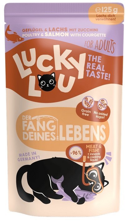 Lucky Lou Lifestage Adult Drób i łosoś saszetka 125g
