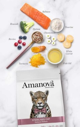 Amanova Cat Sterilised Salmon Deluxe - łosoś 1,5kg