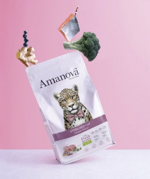 Amanova Cat Sterilised Salmon Deluxe - łosoś 1,5kg