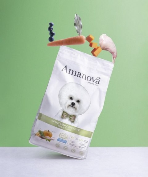 Amanova Dog Adult Mini Digestive Divine Rabbit - królik 800g