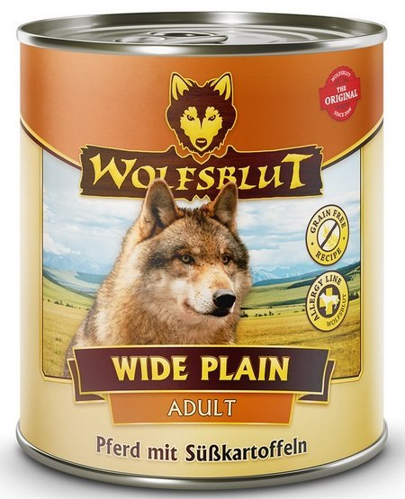 Wolfsblut Dog Wide Plain Adult - konina i bataty puszka 800G
