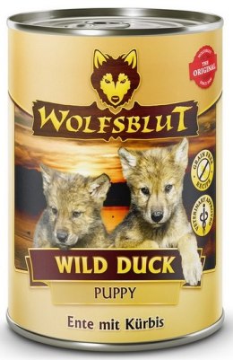 Wolfsblut Dog Wild Duck Puppy - kaczka i dynia puszka 395g